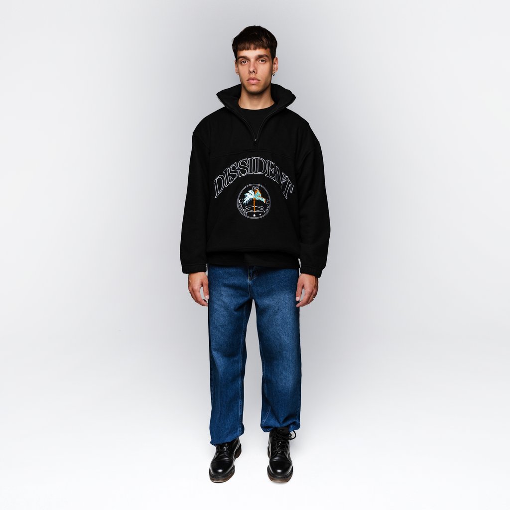 Dissident Brand | DZ Fleece Half-Zip in Black