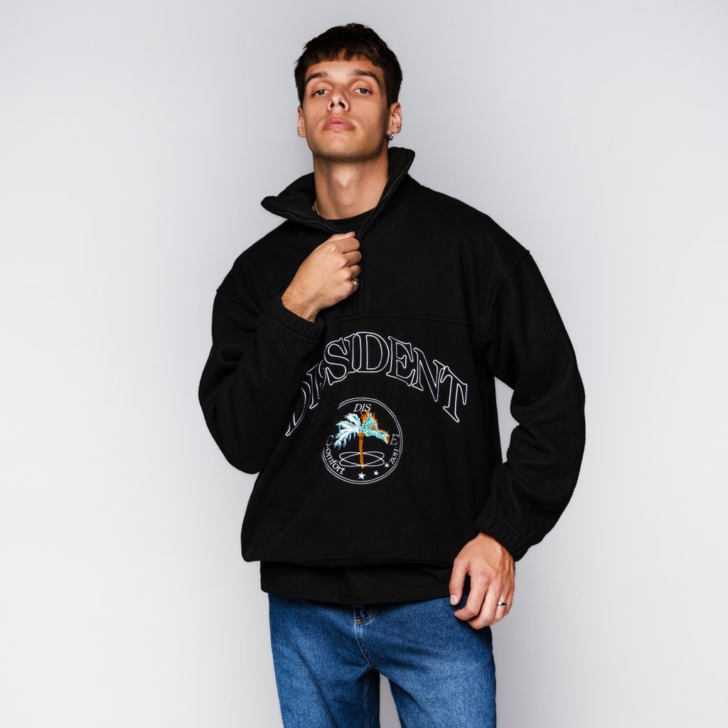 Dissident Brand | DZ Fleece Half-Zip in Black