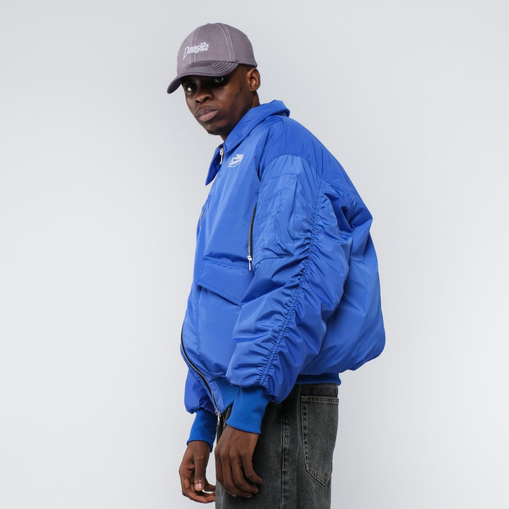 ジャケット・アウター bibiy BY. BOMBER JACKET Dissident Brand | Utopie Oversized Bomber Jacket in Blue